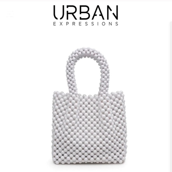 Dual Handle Mini Beaded Bag - Picture 2 of 16